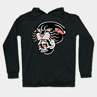 Black panther and skull Hoodie